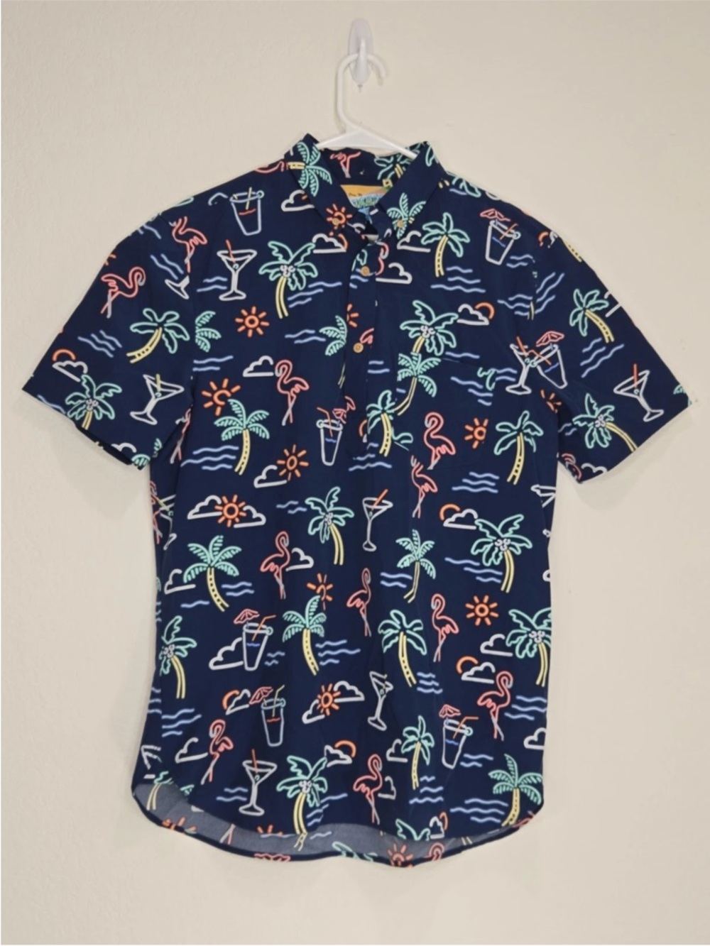 Chubbies The Nutter Button Down The Neon Light  Size L Mens